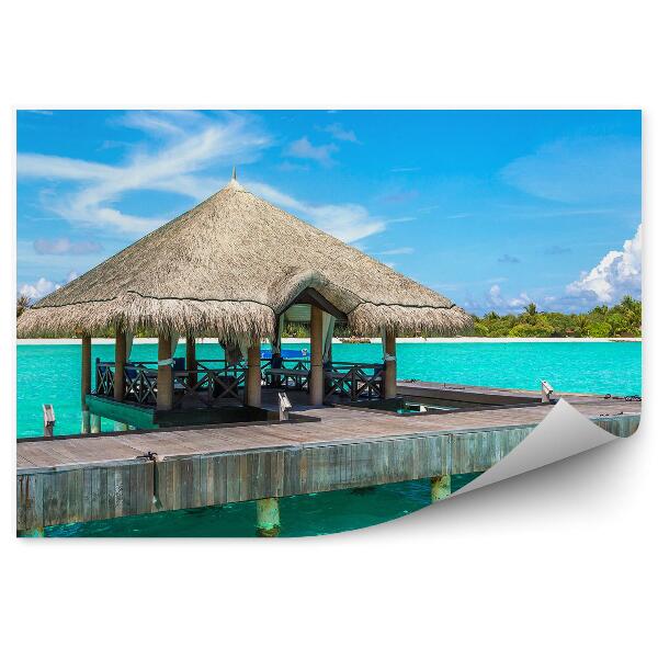 Fototapet perete Water Cottage Island Beach Maldive