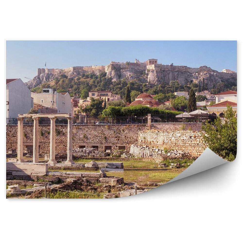 Fototapet perete Biblioteca Nationala Arbore Ruine Vedere Aeriana Atena Grecia