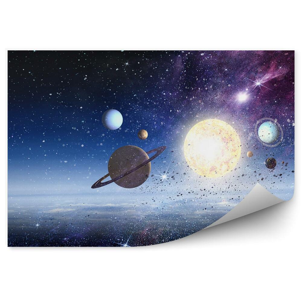 Fototapet perete Planete Cer Stele Galaxie Univers Nori Soare