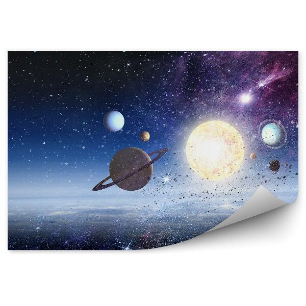 Fototapet perete Planete Cer Stele Galaxie Univers Nori Soare