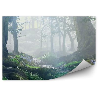 Fototapet vintage Pădure Magică De Fantezie