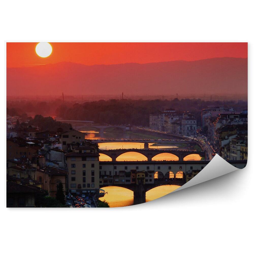 Fototapet Vedere Aeriană Apus De Soare Florența