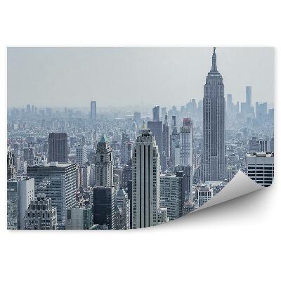 Fototapet pentru perete Panoramă aeriană a orașului, clădiri gri