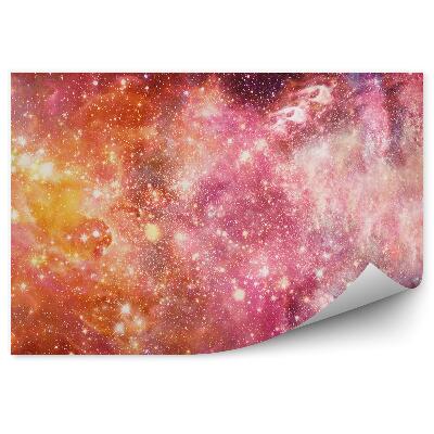 Fototapet perete Portocaliu Roșu Galaxie Stele Cer