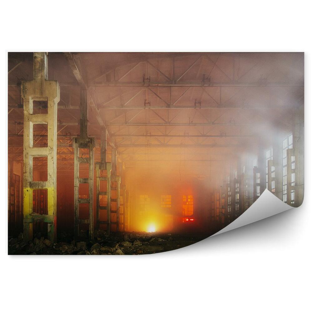 Fototapet pentru perete Lumină de fum de foc fabrică