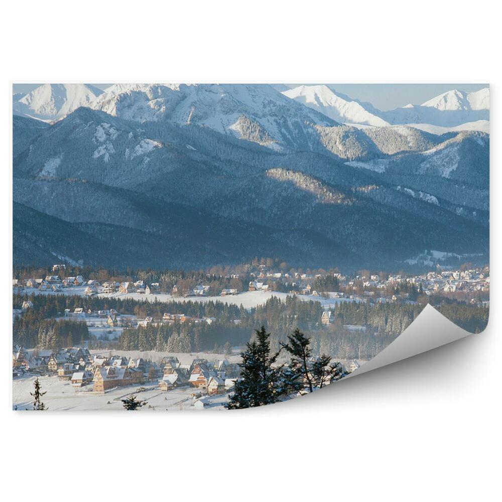 Fototapet Gubałówka Panorama Munții Zakopane Zăpadă Iarnă Munții Tatra