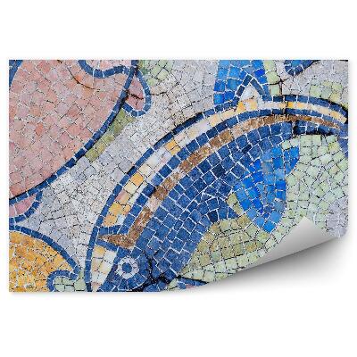 Fototapet pentru perete Mozaic Culori De Pește Model Cub Vintage