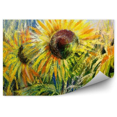 Fototapet Floarea soarelui pictura in ulei flori