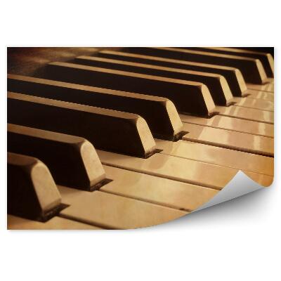 Fototapet vintage Perspectivă Sepia Tastelor Pianului