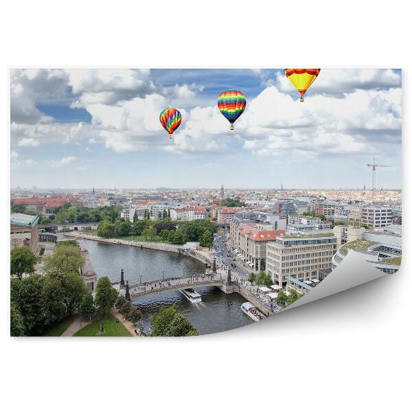 Fototapet vintage Vedere Aeriană Cerul Berlinului Nori Baloane