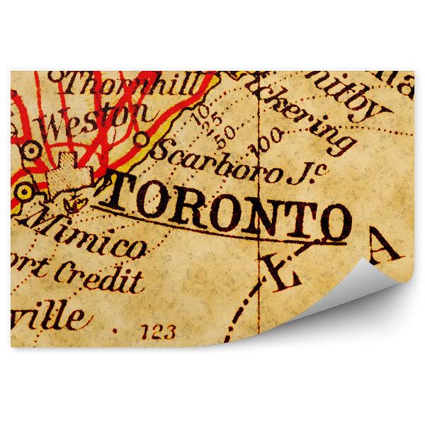 Fototapet Harta veche a orașului Toronto