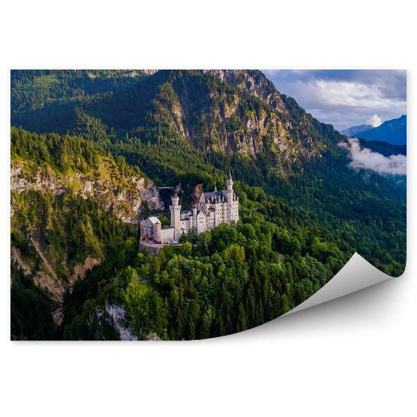 Fototapet perete Castelul Neuschwanstein Germania Alpi Bavarezi Cer Nori