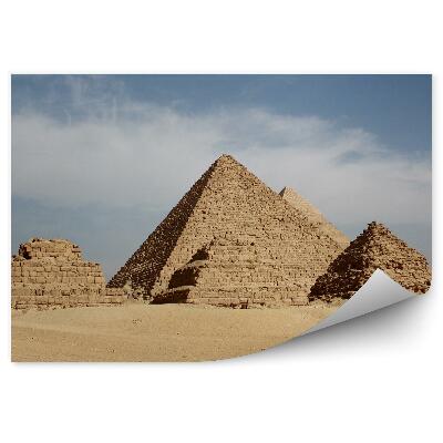 Fototapet Piramidele din Giza nisip
