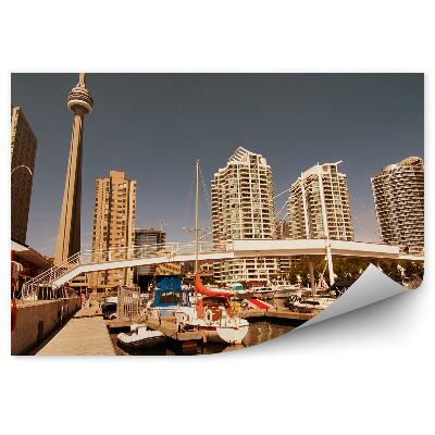 Decor fototapet Bărci Cu Zgârie-Nori Se Îndreaptă Spre Lacul Toronto