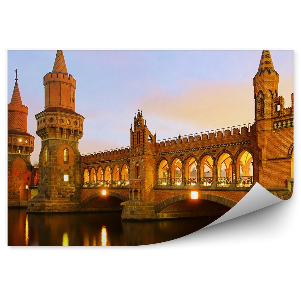 Fototapet vintage Podul Berlinului, Râul Szprawa, Lumini