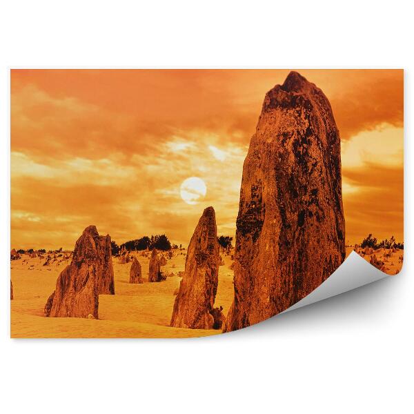 Decor fototapet Rocks Desert Apus De Soare Vestul Australiei