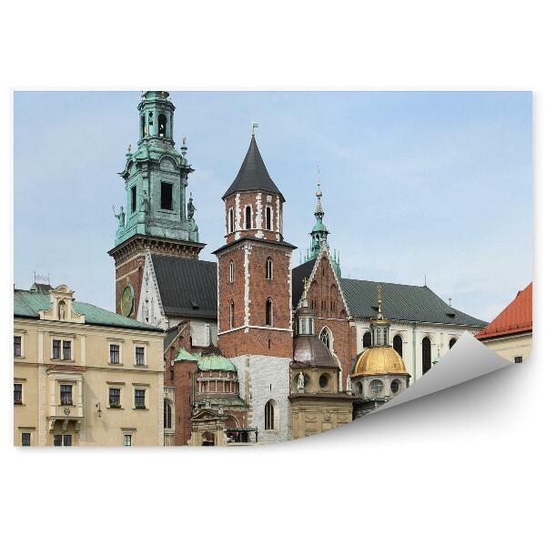 Decor fototapet Castelul Regal Copaci Iarbă Stânci Cerul Cracoviei