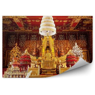 Fototapet vintage Interiorul palatului este decorat cu aur, roșu și cultură