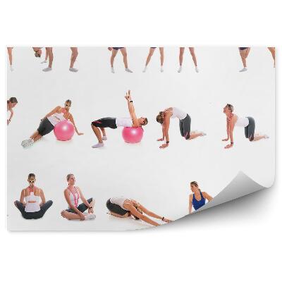 Fototapet pentru perete Colaj de fitness exercițiu de fitness