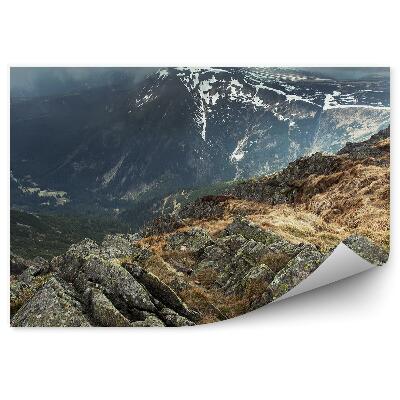 Fototapet vintage Munții Sudeți, Nori Întunecați