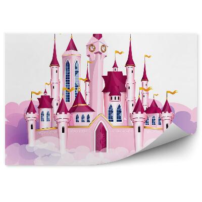 Fototapet pentru perete Castel de nor roz pentru o fată