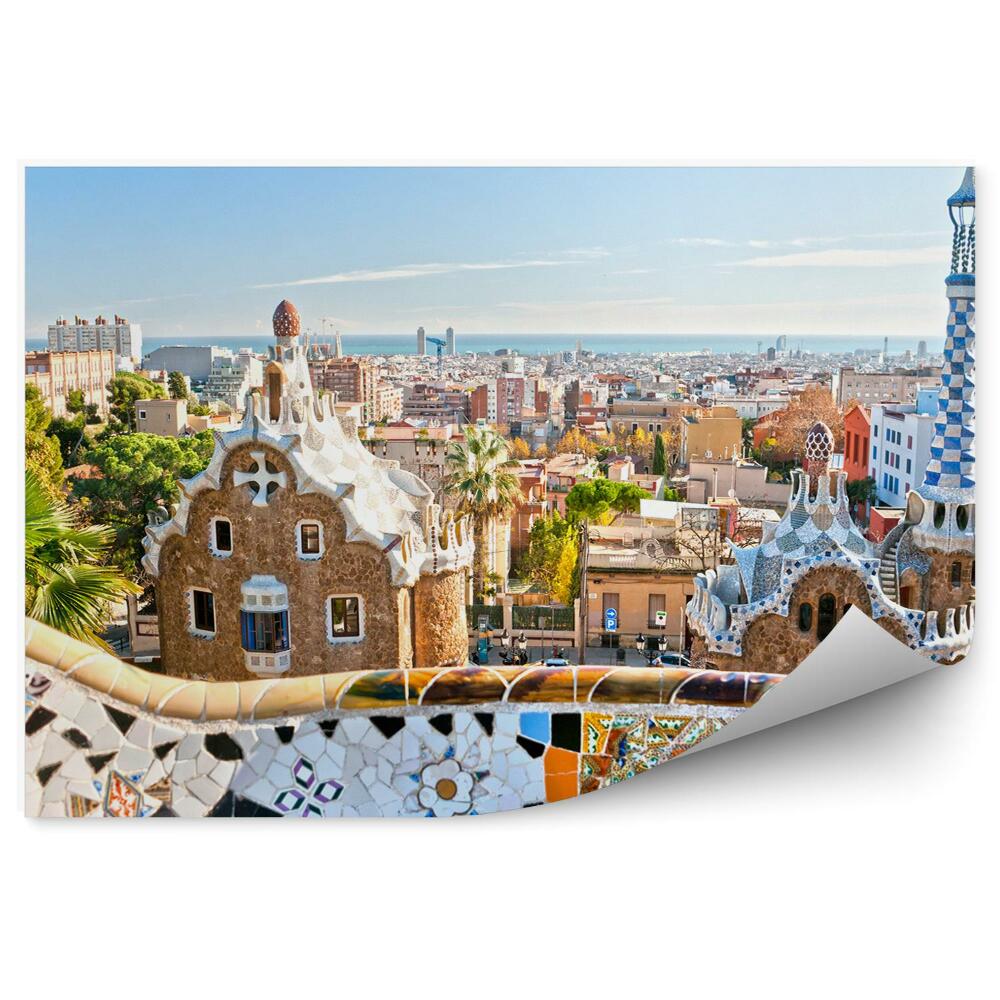 Fototapet vintage Parcul Guell Barcelona Spania