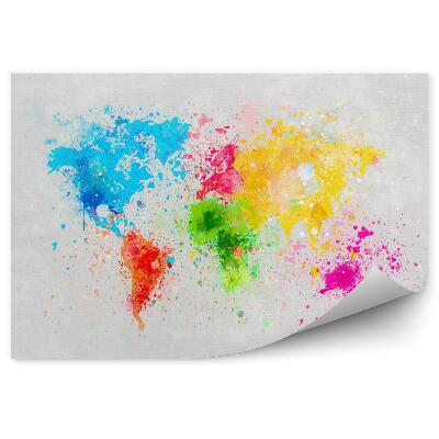 Fototapet O Imagine A Unei Hărți Colorate A Lumii