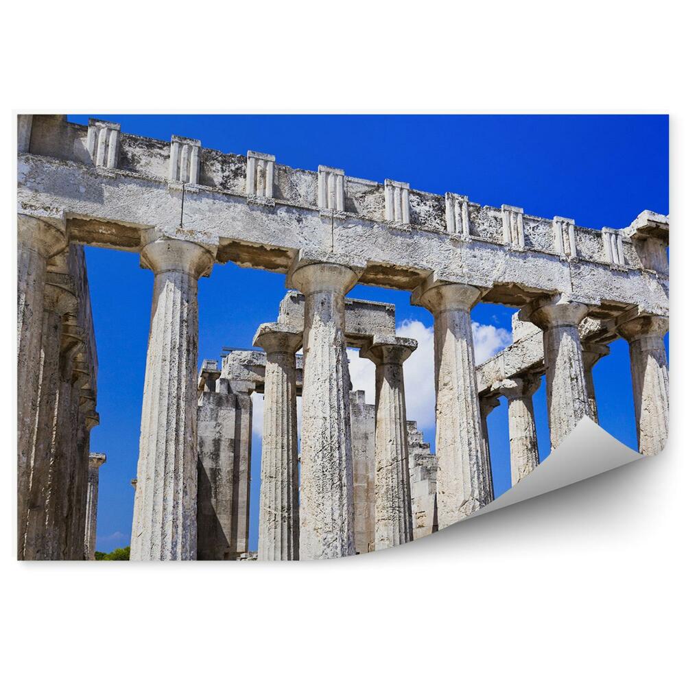 Fototapet vintage Templul antic ruinează insula Grecia