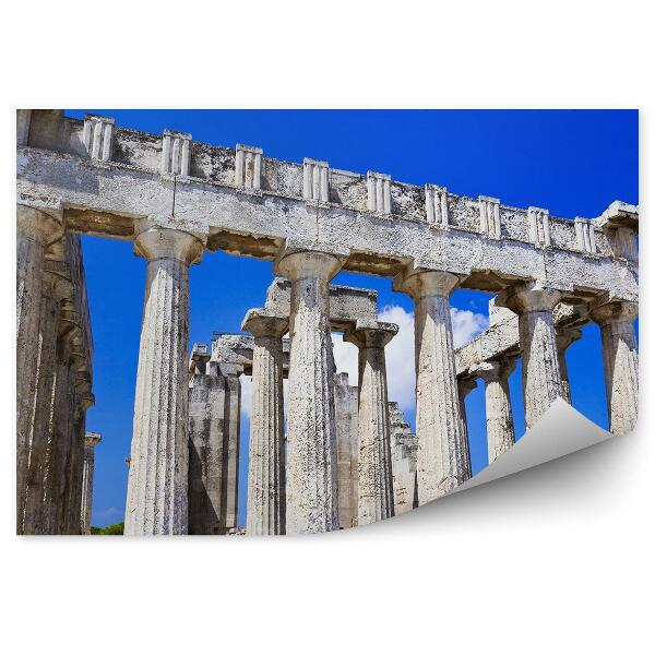 Fototapet vintage Templul antic ruinează insula Grecia