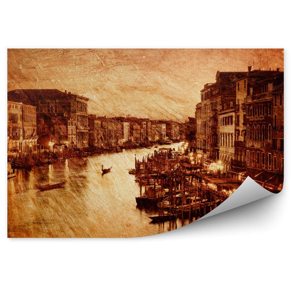 Fototapet perete Grand Canal Veneția Retro Italia