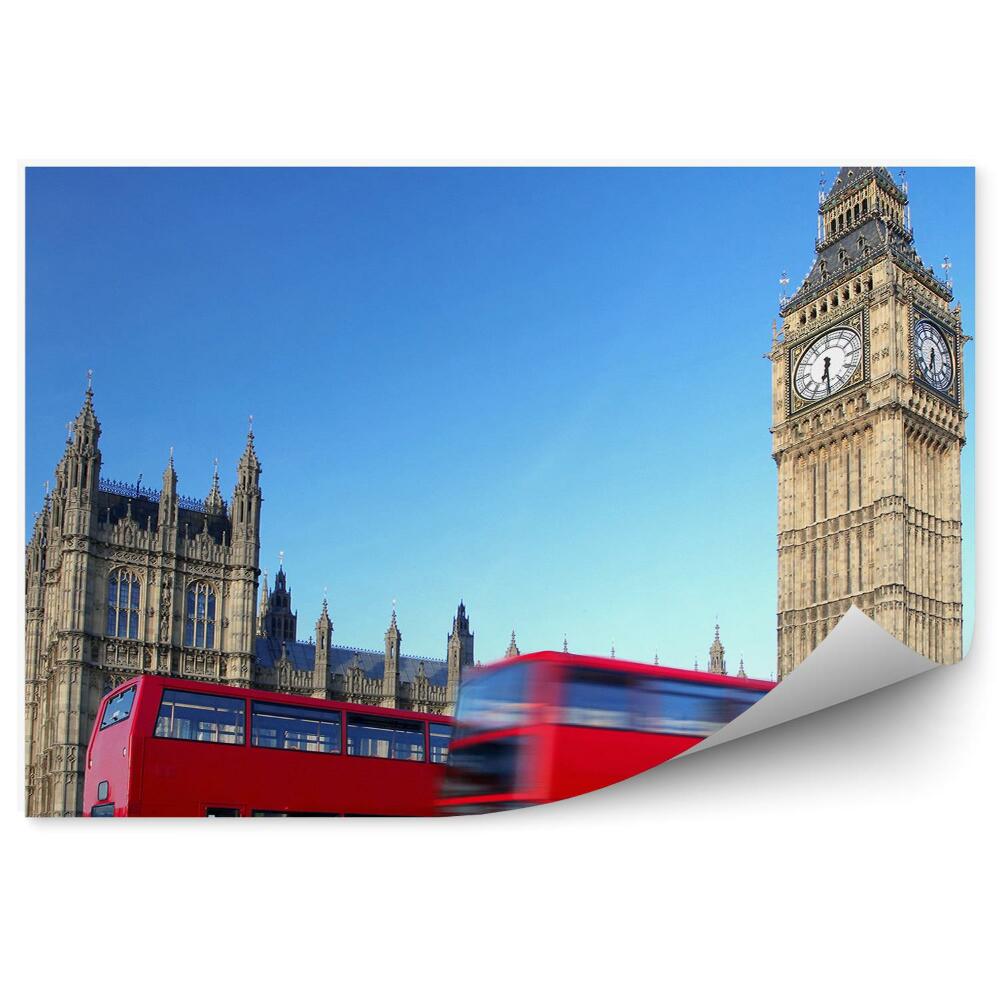 Fototapet perete Autobuze roșii de transport Londra
