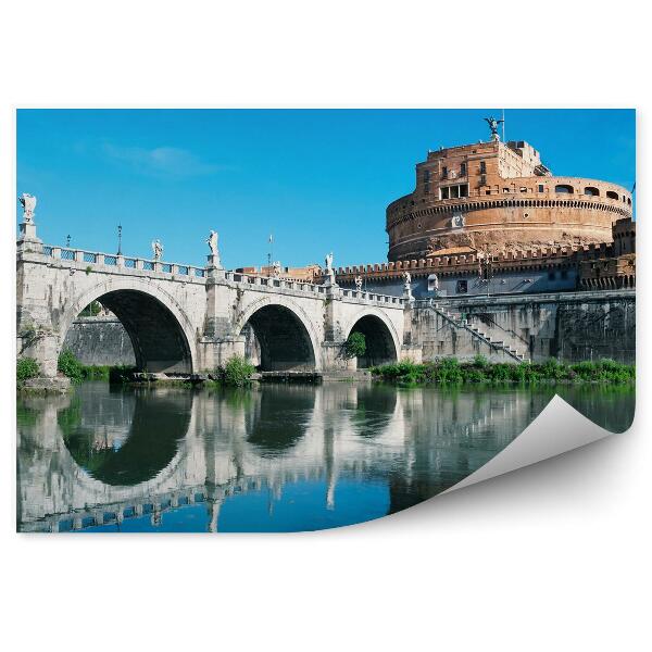 Fototapet vintage Castel Sant'Angelo Râul Roma Italia