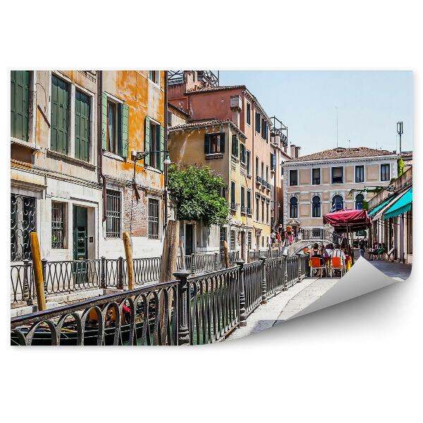 Fototapet perete Veneția cafenele canale gondola culori