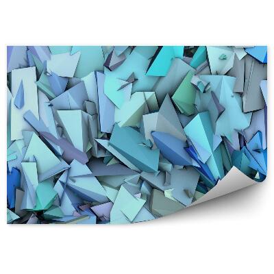 Decor fototapet Model 3D Fragmentat Albastru Și Violet
