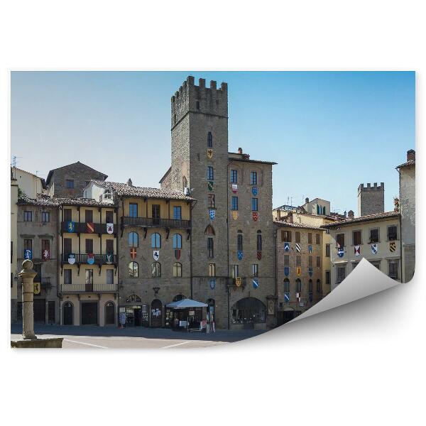 Fototapet vintage Piazza Grande Arezzo Toscana