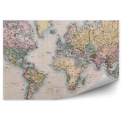 Fototapet vintage Harta lumii vechi Retro Vintage