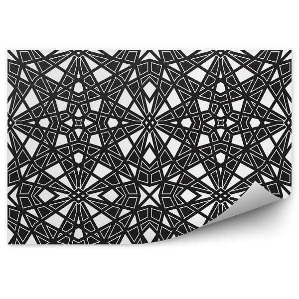 Decor fototapet Model geometric alb-negru care se repetă