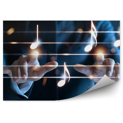 Fototapet Partituri Cheie De Sol Lumini De Personal Maini De Om