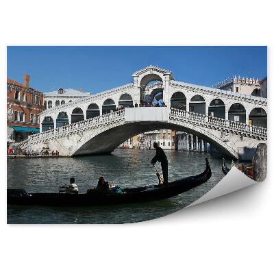 Fototapet perete Podul Rialto Italia gondolă