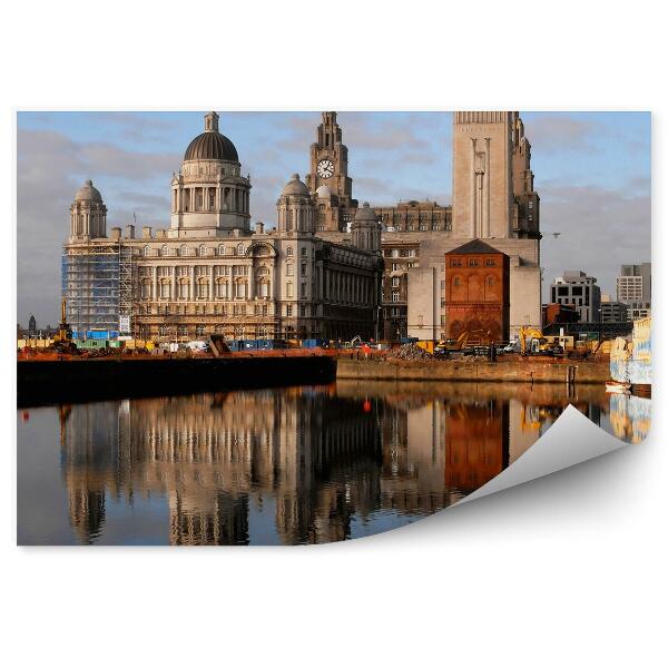 Fototapet vintage Liver Building Liverpool Anglia