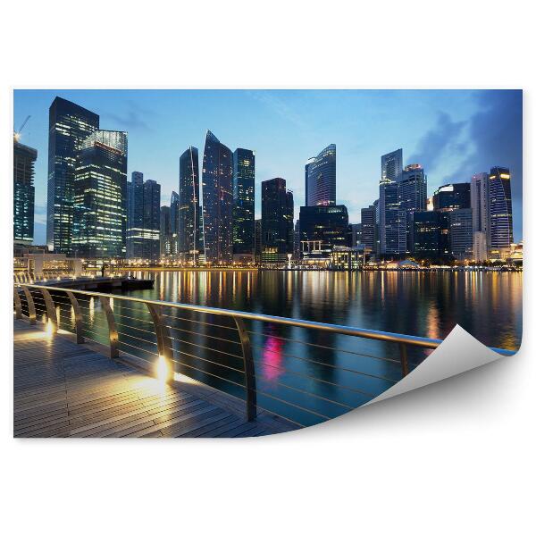 Fototapet Zgârie-Nori Navă Ocean Promenade Singapore