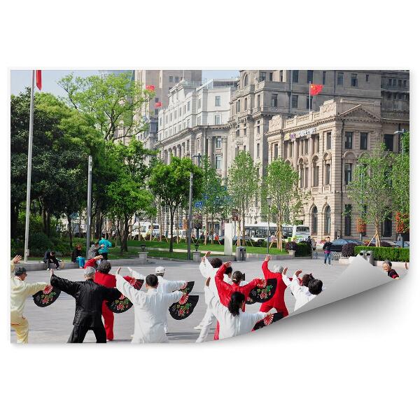 Fototapet pentru perete Tai Chi Shanghai kimono fani kimono clădire China