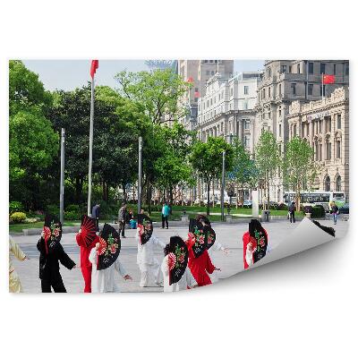 Decor fototapet Tai Chi Shanghai Shanghai kimono ventilatoare clădire China
