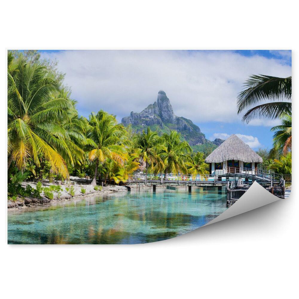 Fototapet pentru perete Panorama Palmierii Bora Bora