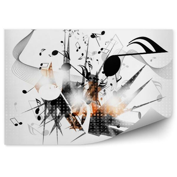 Decor fototapet Fundal Abstract Cu Note Muzicale