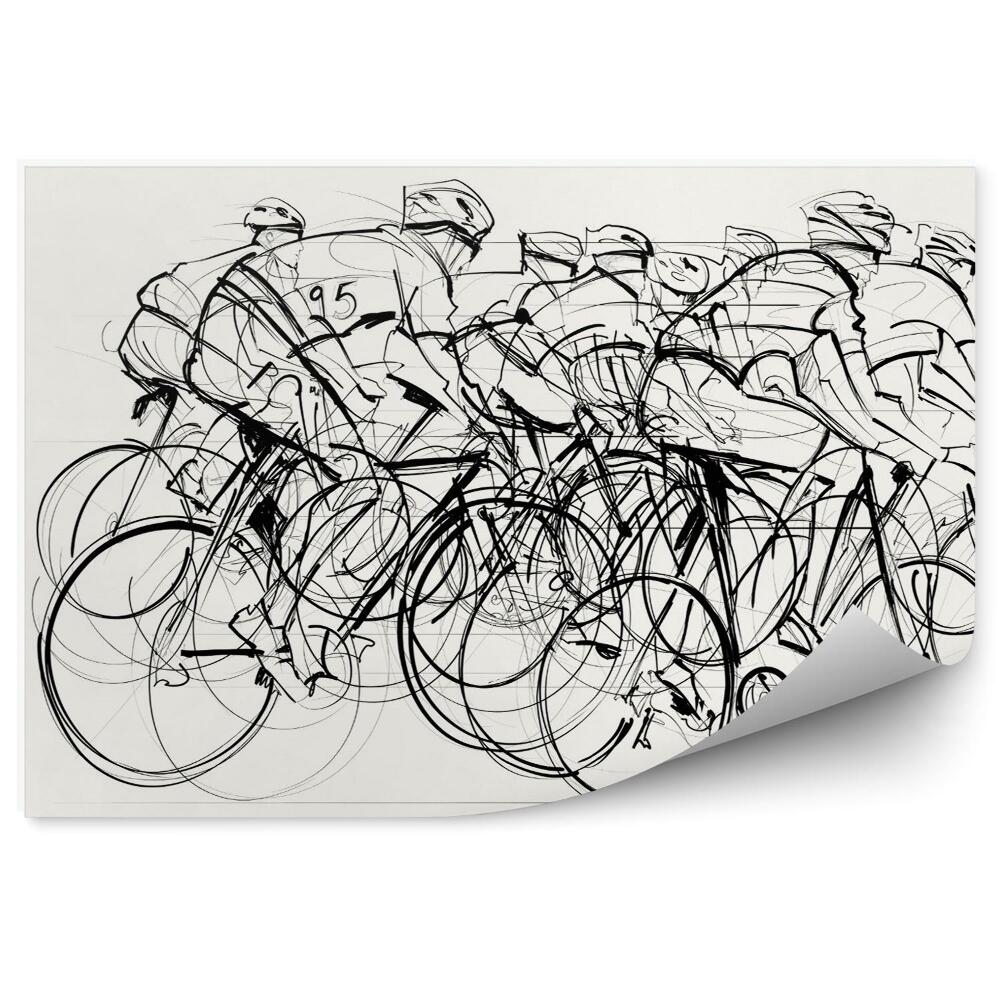 Fototapet Bicicliști Într-O Cursă