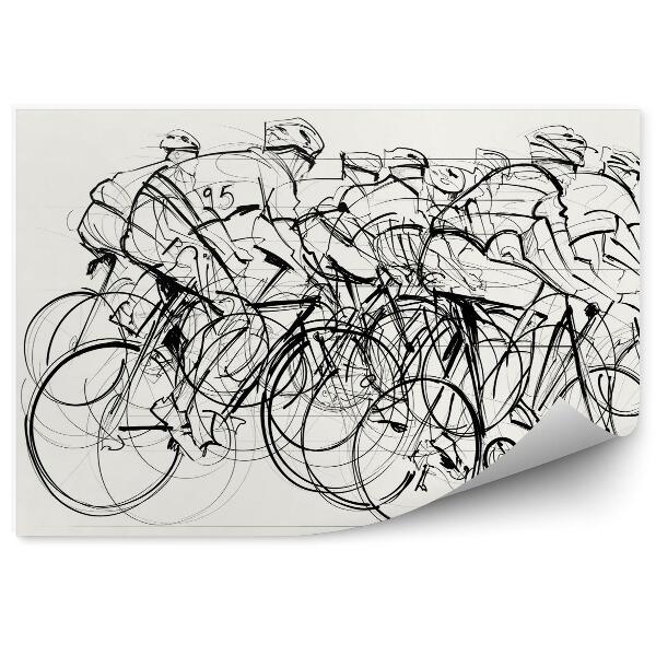Fototapet Bicicliști Într-O Cursă