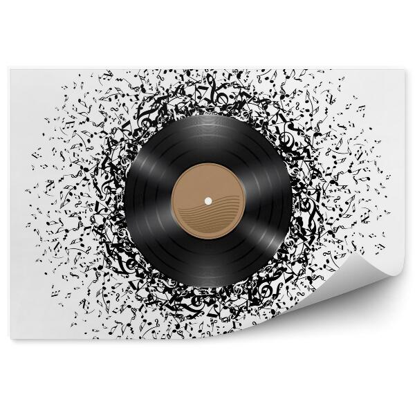 Fototapet perete Disc De Vinil Cu Partituri