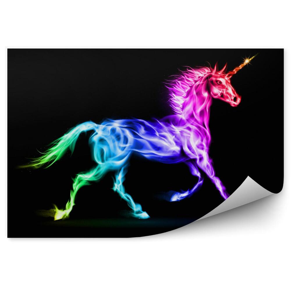 Fototapet pentru perete Unicorn De Foc Colorat.