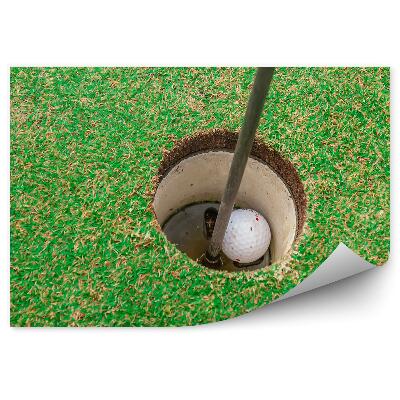 Fototapet vintage Gaură de golf minge de golf iarbă club